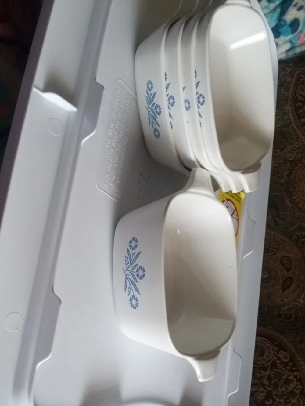 Corningware Blue Corn Flower Bakeware Set of Five